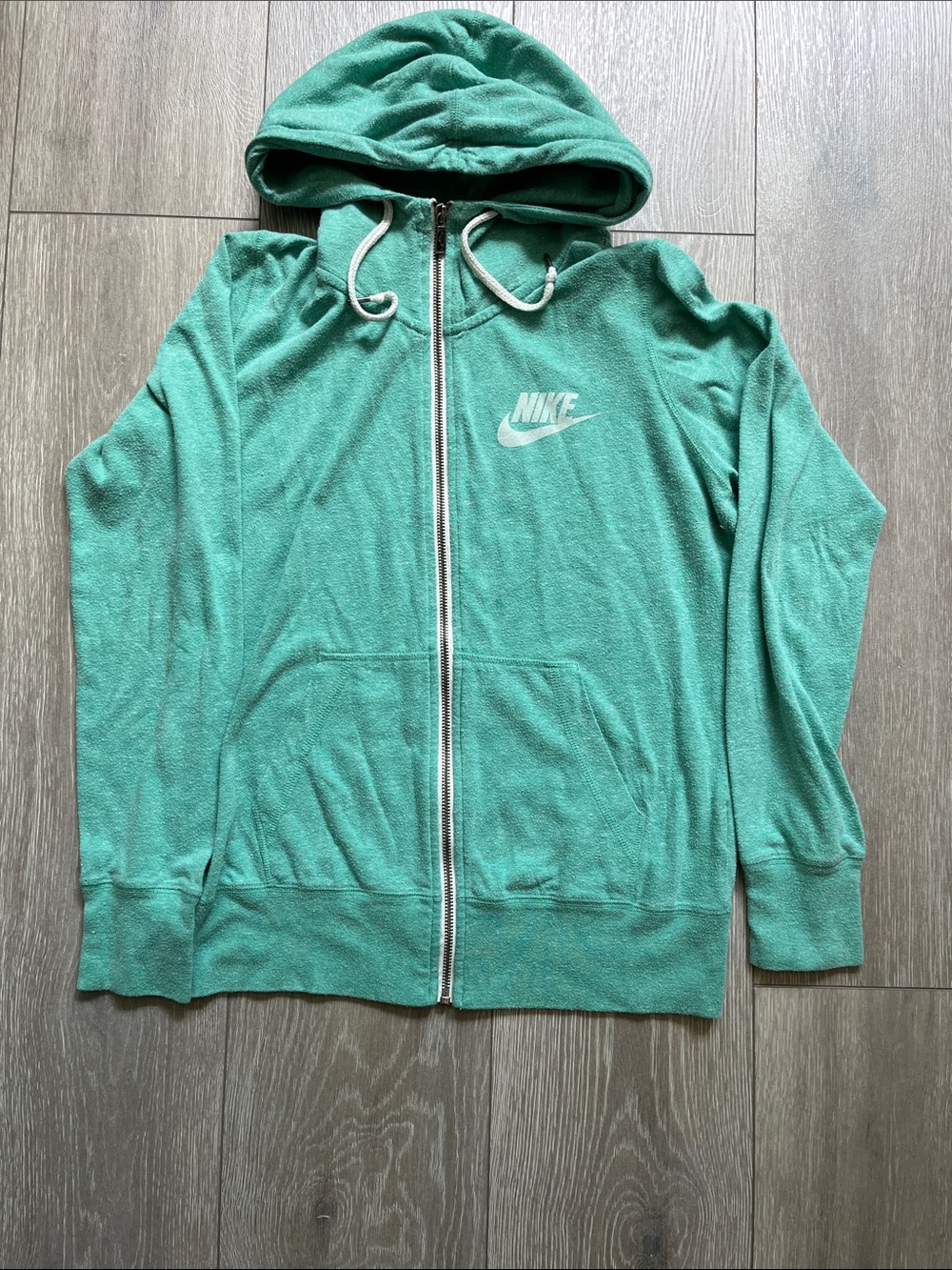 Nike Seafoam Green Full-Zip Hoodie with White Logo